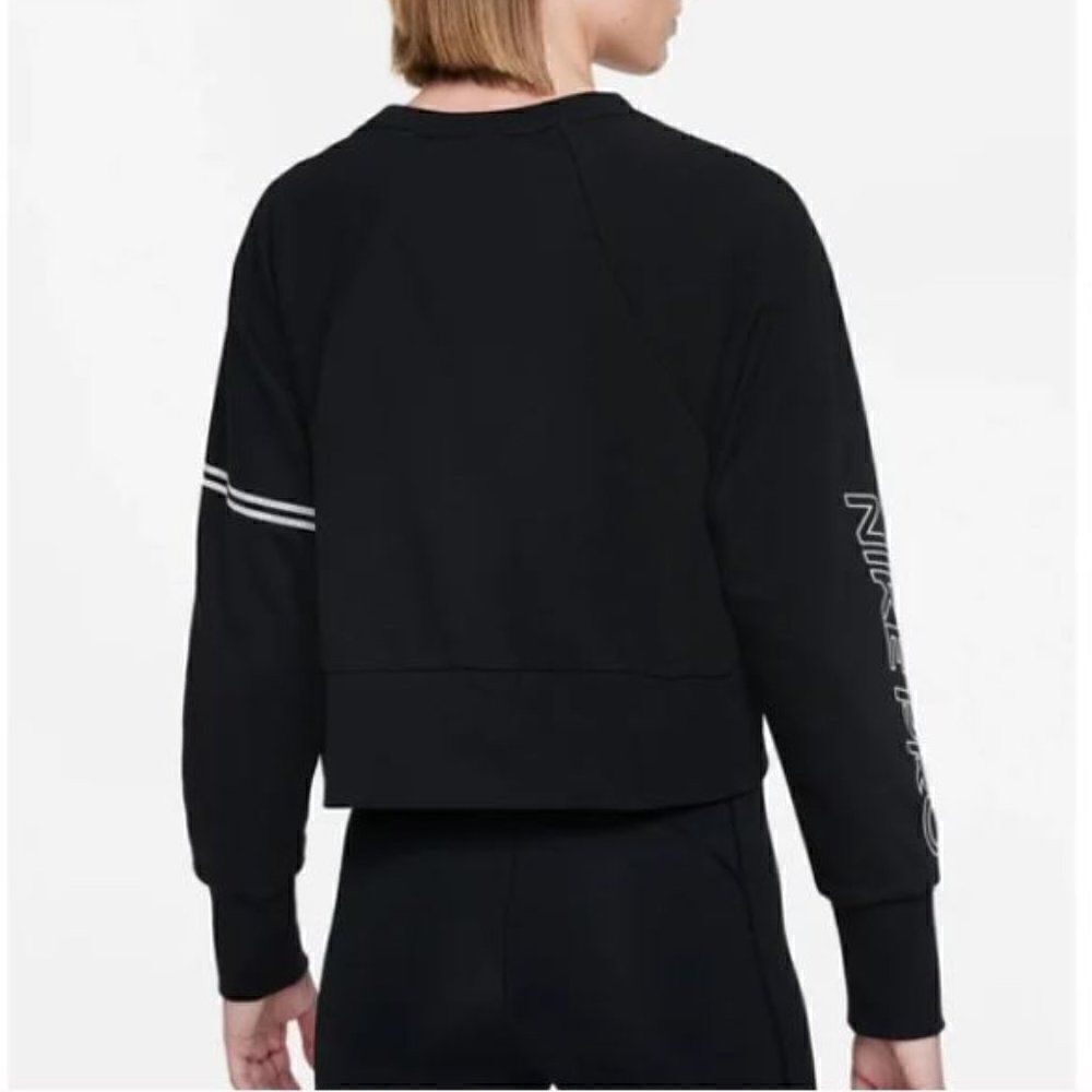 NIKE PRO Get Fit Sweatshirt Black White Size Medium - Picture 3 of 7